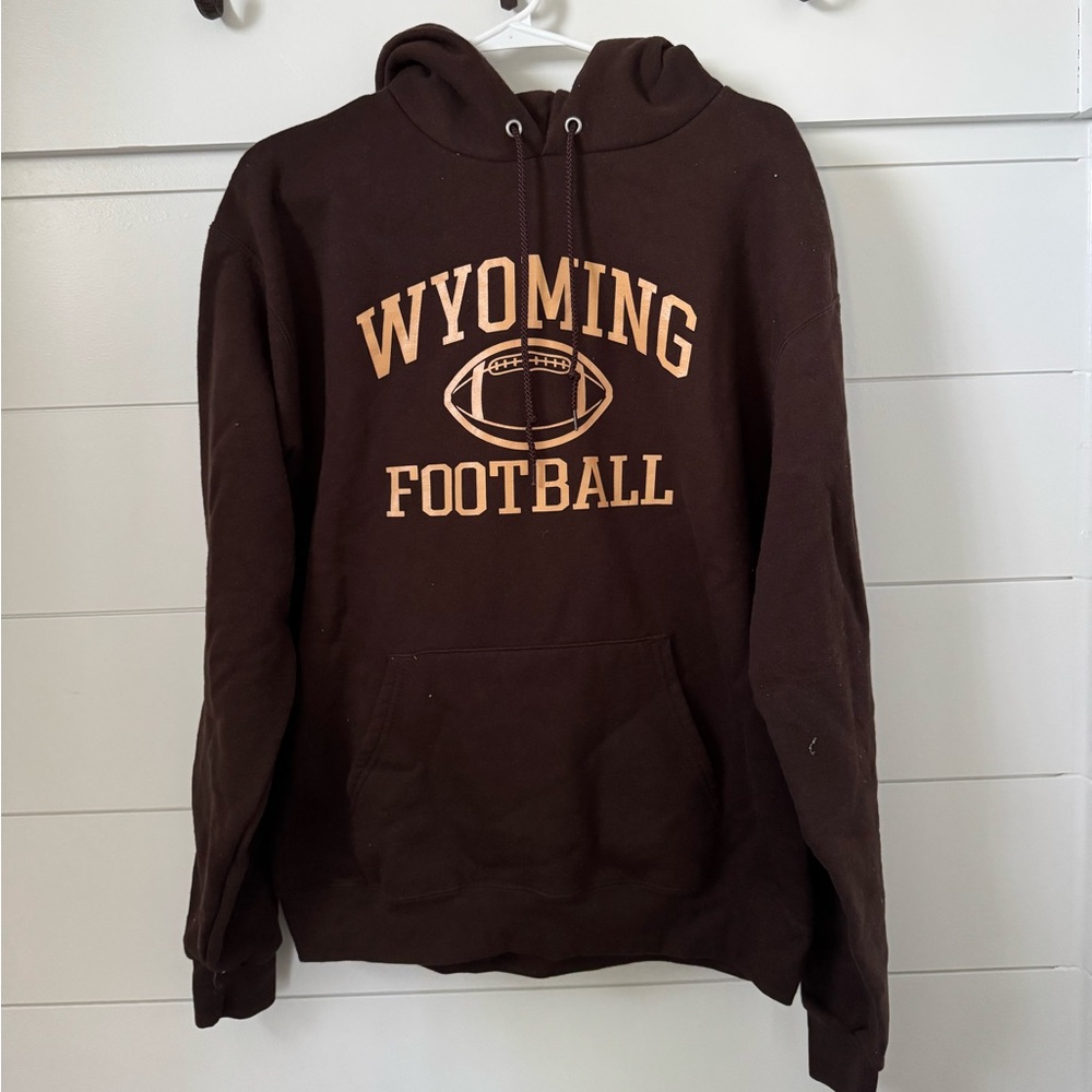 Champion Brown Wyoming Football Collegiate Hoodie, Men’s L